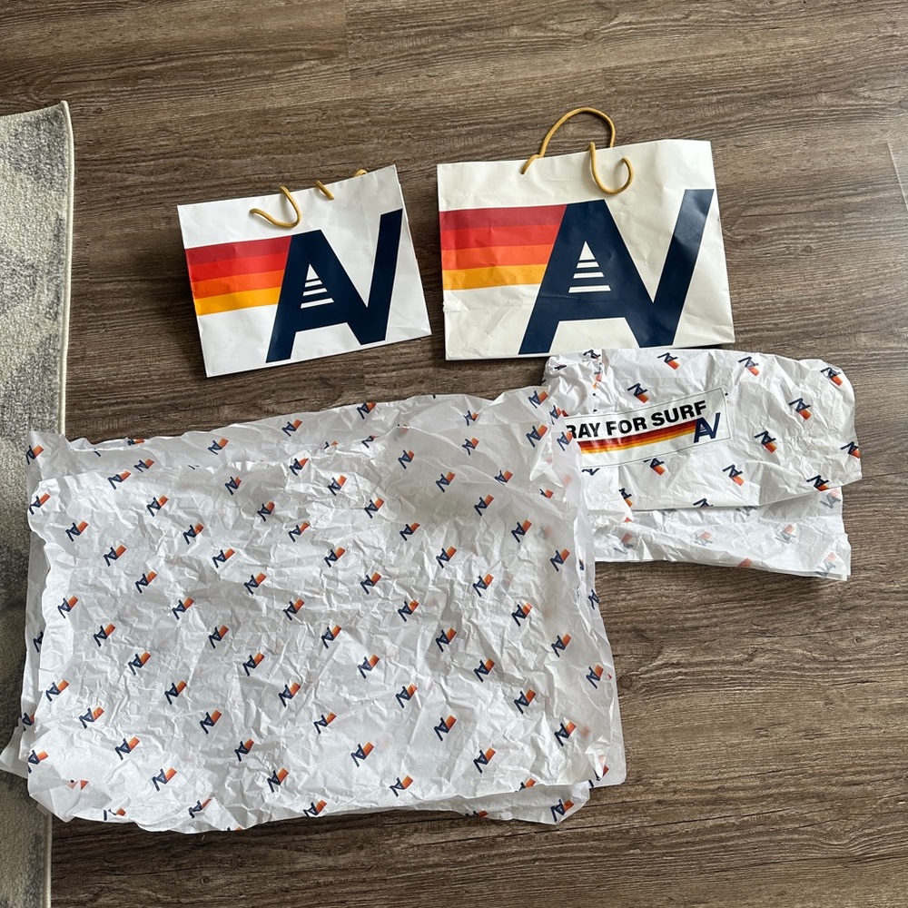 Aviator nation gift bags and tissue paper